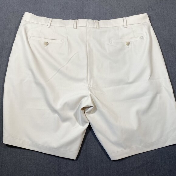 Peter Millar Beige Mens Tailored Chino Golf Shorts Size 42 Striped Lining Button - Picture 8 of 12